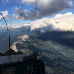 Flugwegposition um 17:48:58: Aufgenommen in der Nähe von Gemeinde Kötschach-Mauthen, Österreich in 3649 Meter